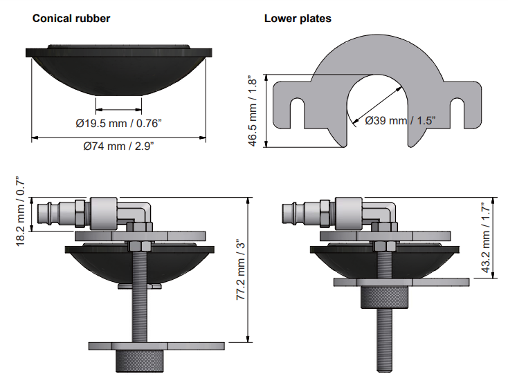 Universal Brake Pressure Bleeder Adapter (Screw Type)