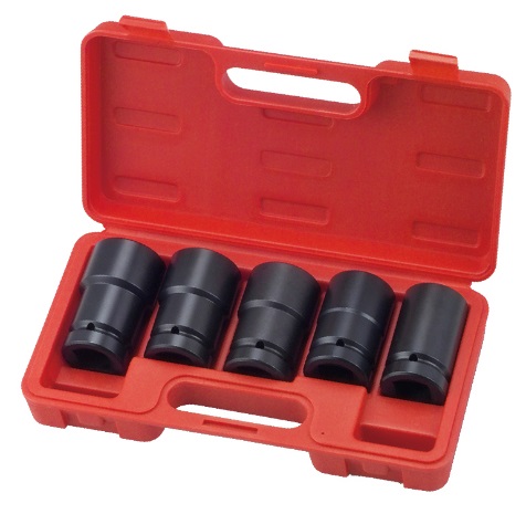 1" Drive 5 PCs Budd Wheel Socket Set