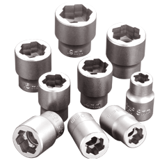 9PCS 3/8 Dr. Twist Socket Set (Bolt Extractor Socket)