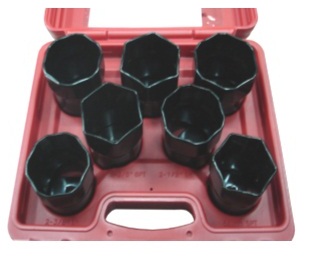 1/2" Drive 7 PCs Wheel Bearing Locknut Sockets Set